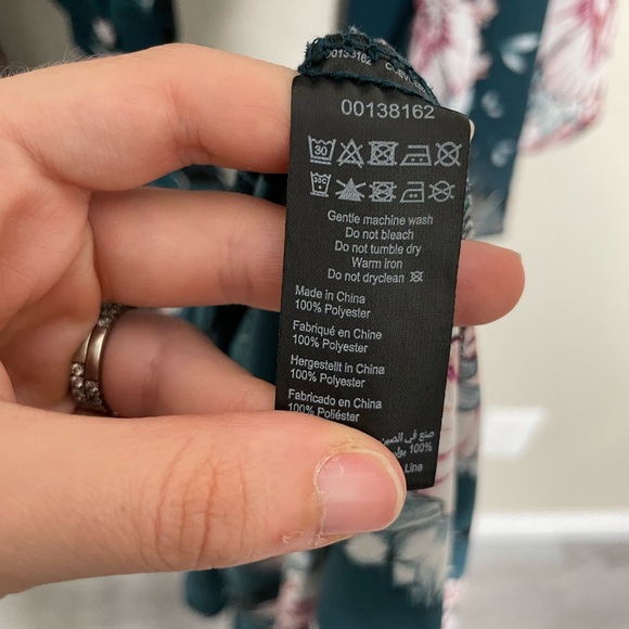 City Chic Plus Sz 18 Fleetwood Print Maxi Dress Jade Blossom Wrap Kimono Sleeve - Picture 2 of 7